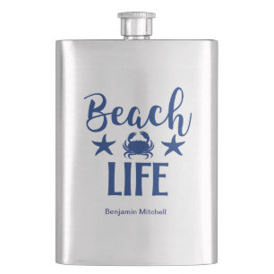 Flasque Citation de la vie sur la plage Marine côtière d'é