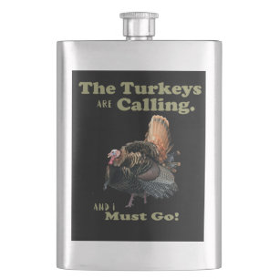 Flasque Citation drôle de chasse de la Turquie