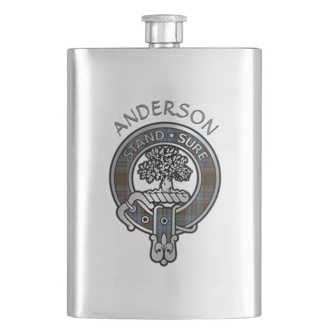 Flasque Clan Anderson Crest & Tartan Flask (devant)
