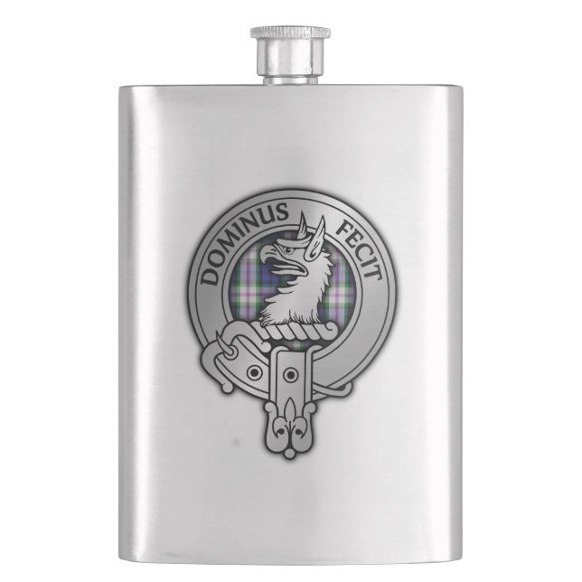 Flasque Clan Baird Crest & Robe Tartan (devant)
