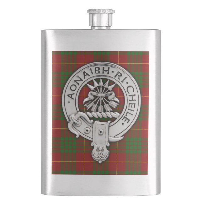 Flasque Clan Cameron Crest & Tartan (devant)