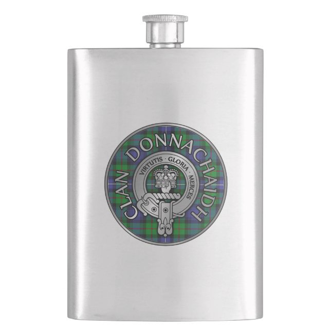Flasque Clan Donnachaidh / Robertson Crest et Tartan de Ch (devant)