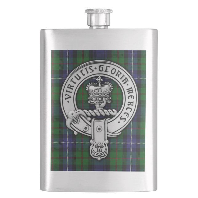Flasque Clan Donnachaidh (Robertson) Crest /Hunting Tartan (devant)