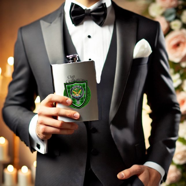 Flasque Clan écossais Galloway Tartan & Crest (Créateur téléchargé)