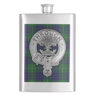Flasque Clan Hamilton Crest & Hunter Tartan