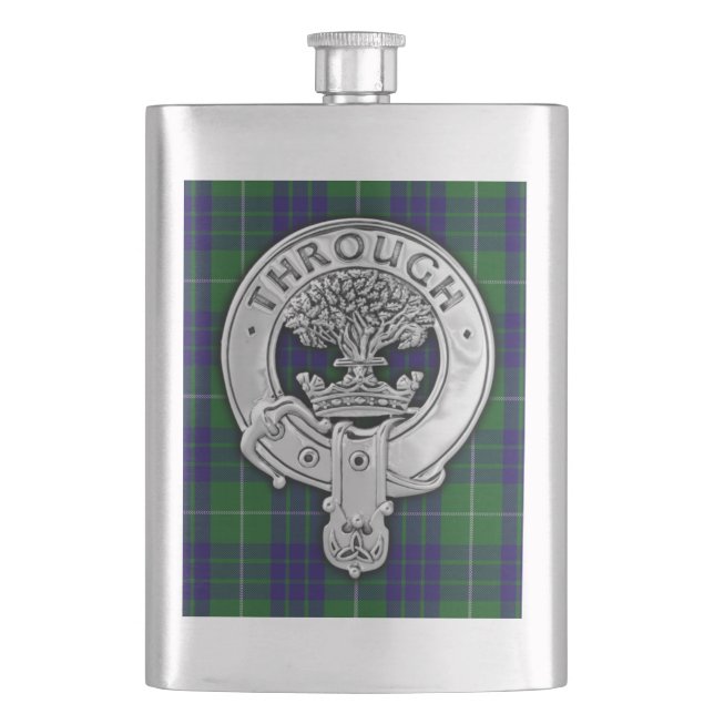 Flasque Clan Hamilton Crest & Hunter Tartan (devant)