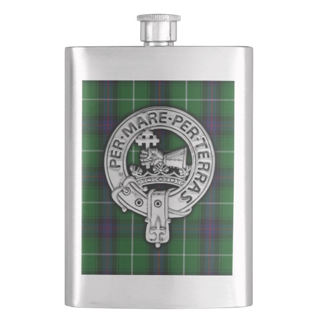 Flasque Clan MacDonald de Isles Crest & Tartan (devant)