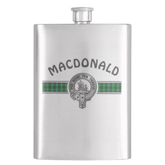 Flasque Clan MacDonald (Modifier) Crest & Tartan (devant)