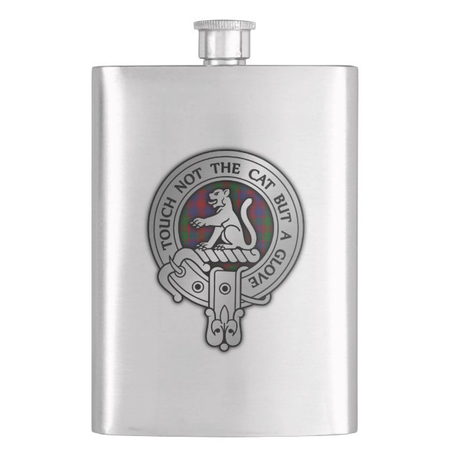 Flasque Clan MacGowan Crest & Tartan (devant)