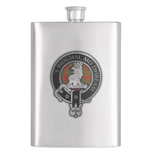 Flasque Clan MacGregor Crest & Tartan Flask