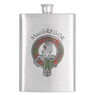Flasque Clan MacGregor Crest & Tartan Flask