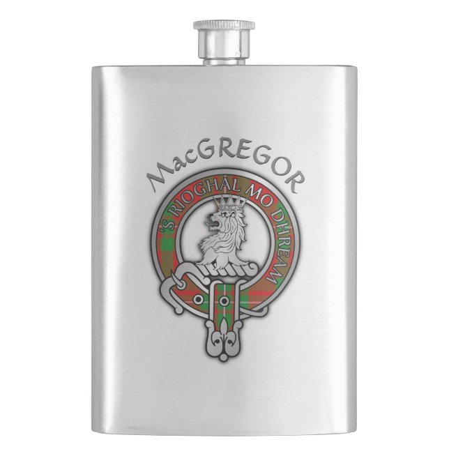Flasque Clan MacGregor Crest & Tartan Flask (devant)