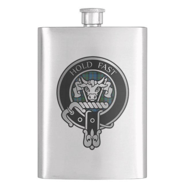 Flasque Clan MacLeod Crest & Hunting Tartan Flask (devant)