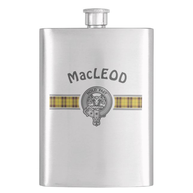 Flasque Clan MacLeod (Modifier) Crest & Tartan (devant)