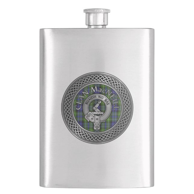 Flasque Clan MacNeill de Gigha Crest & Tartan Flask (devant)