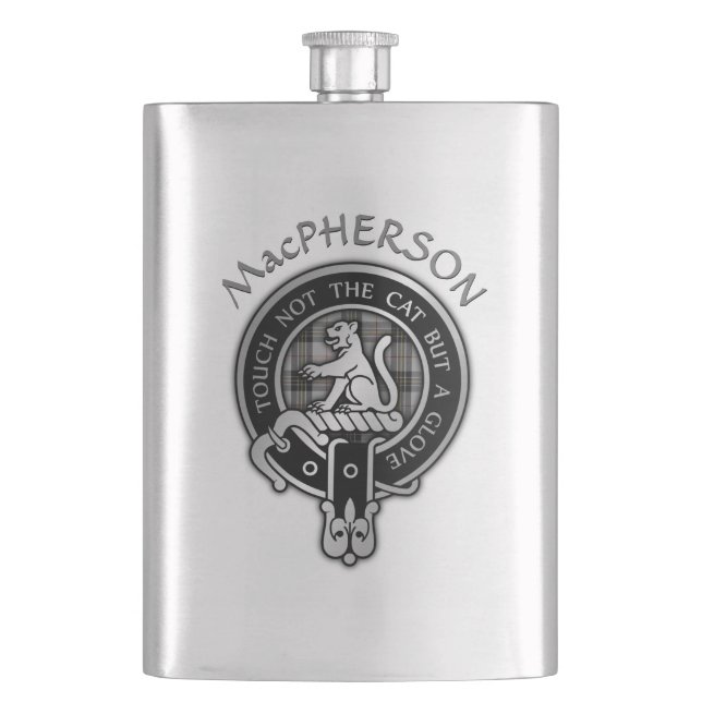 Flasque Clan MacPherson Crest & Tartan (devant)