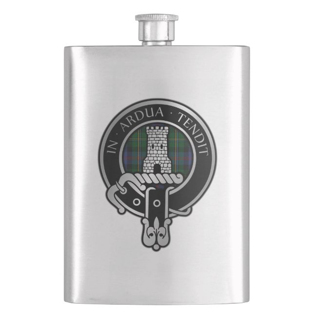 Flasque Clan Malcolm Crest & Tartan Flask (devant)