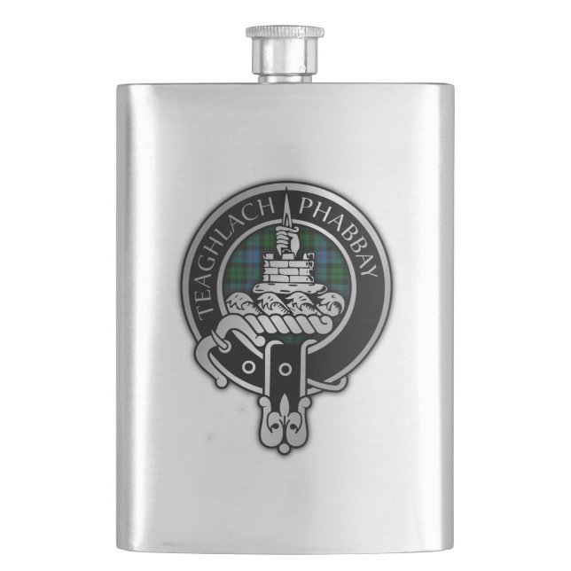Flasque Clan Morrison Crest & Hunting Tartan (devant)