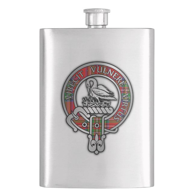 Flasque Clan Stewart | Stuart Crest & Tartan Flask (devant)