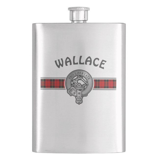 Flasque Clan Wallace (Modifier) Crest & Tartan (devant)