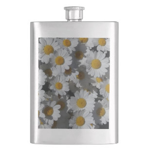 Flasque Classique marguerite blanche