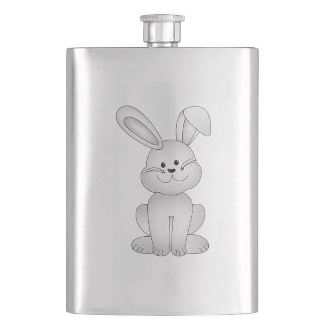 Flasque Clipart blanc de lapin (devant)