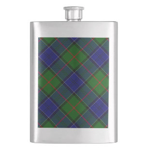 Flasque Colquhoun tartan bleu vert plaid