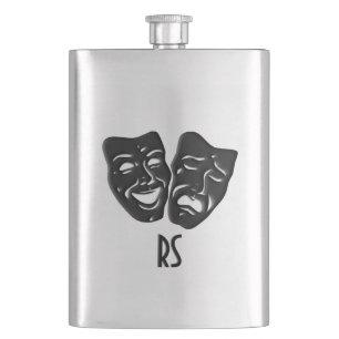 Flasque Comédie et tragédie Théâtre Monogramme