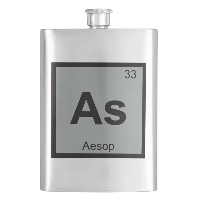 Flasque Comme - Fables d'Ésope Symbole de chimie du tablea (devant)
