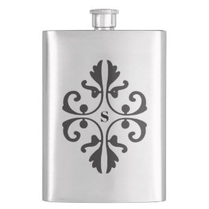 Flasque Conception de défilement avec monogramme