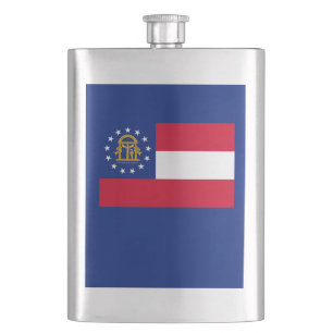 Flasque Conception de drapeau d'état de la Géorgie