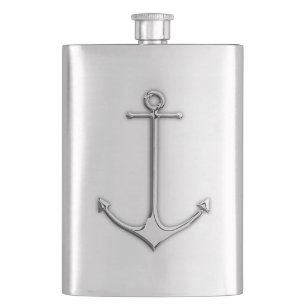 Flasque Copie nautique d'Ancre de chrome