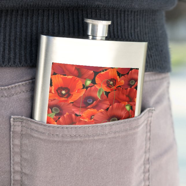 Flasque Coquelicot (En situation)