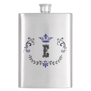 Flasque Couronne de monogramme 'E'