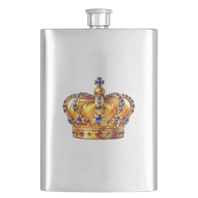 Flasque Couronne royale en or (devant)