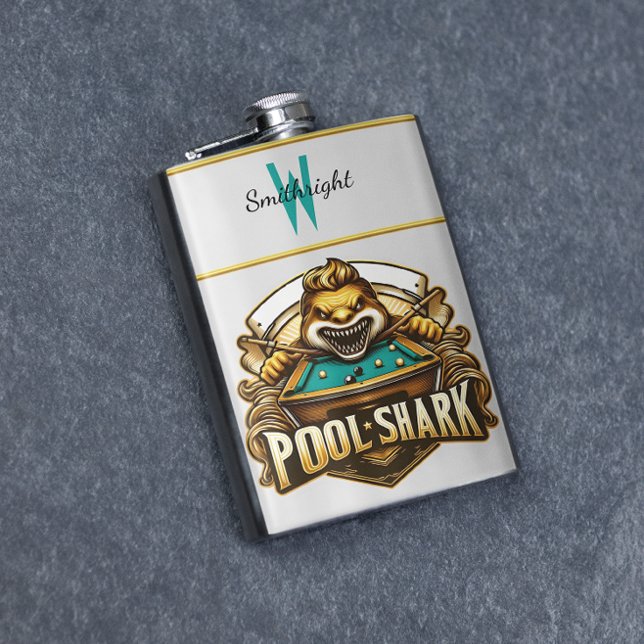 Flasque Cue Master : Pool Shark Logo (Créateur téléchargé)