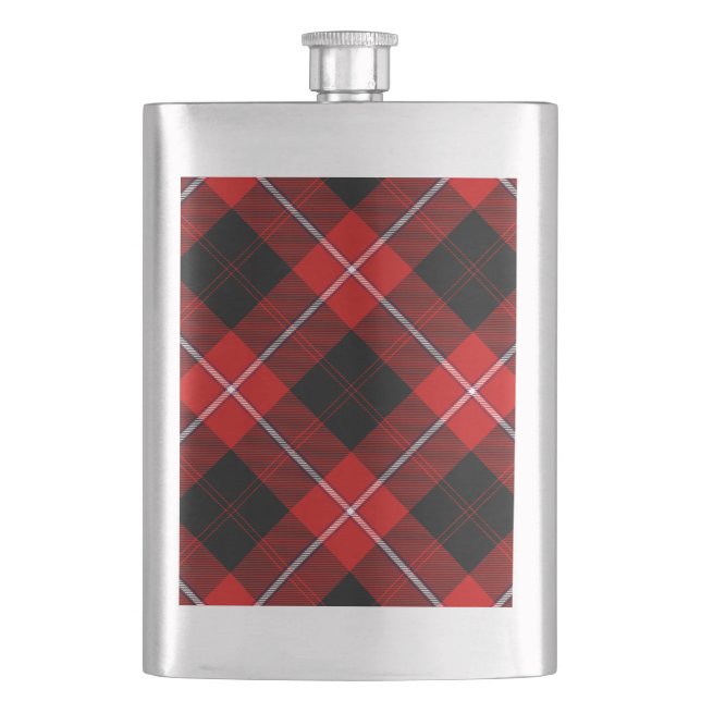 Flasque Cunningham Tartan rouge noir (devant)