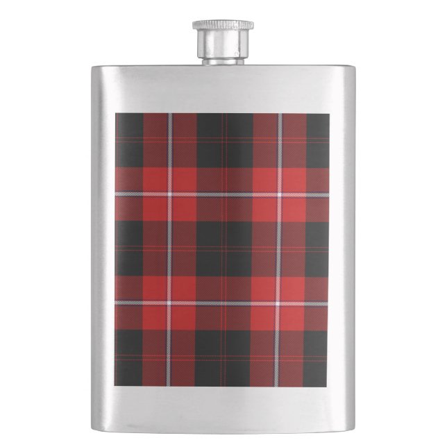 Flasque Cunningham Tartan rouge noir (devant)