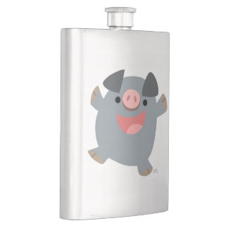 Flasque Cute Cartoon Bouncy Pig Classic Flask
