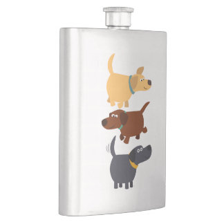 Flasque Cute Cartoon Labradors en 3 Saveurs Classique Flac