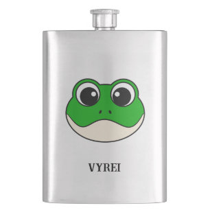 Flasque Cute grenouille souriante