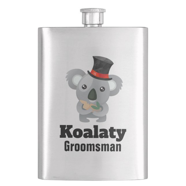 Flasque Cute Koala Pun Koalaty Groomsman (devant)