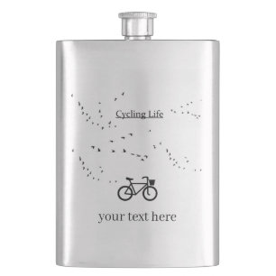 Flasque Cycling Life, gratuit comme un oiseau personnalisa