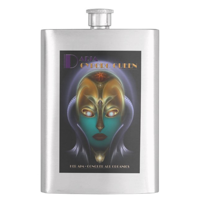 Flasque Daria Cyborg Queen 8oz (devant)