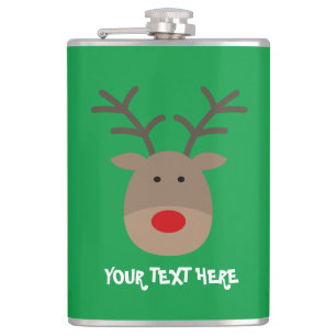 Flasque de boisson de fête de Noël de renne Rudolf