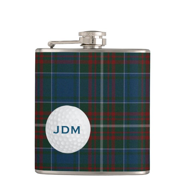 Flasque de golf à carreaux tartan du clan MacConne (Devant)