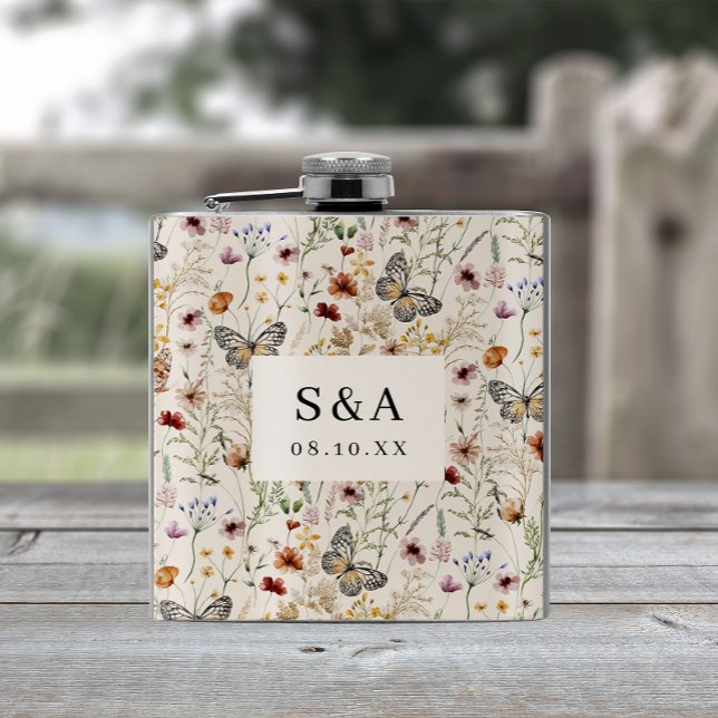 Flasque de mariage personnalisée (Monogrammed Wedding Flask
)