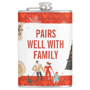 Flasque de vacances de Noël drôle Moderne du mil