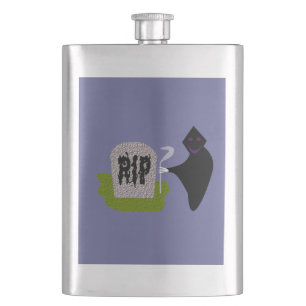 Flasque Décès dans le cimetière Faux d'Halloween