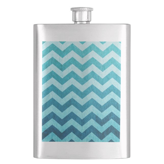 Flasque Denim Chevron par Shirley Taylor (devant)